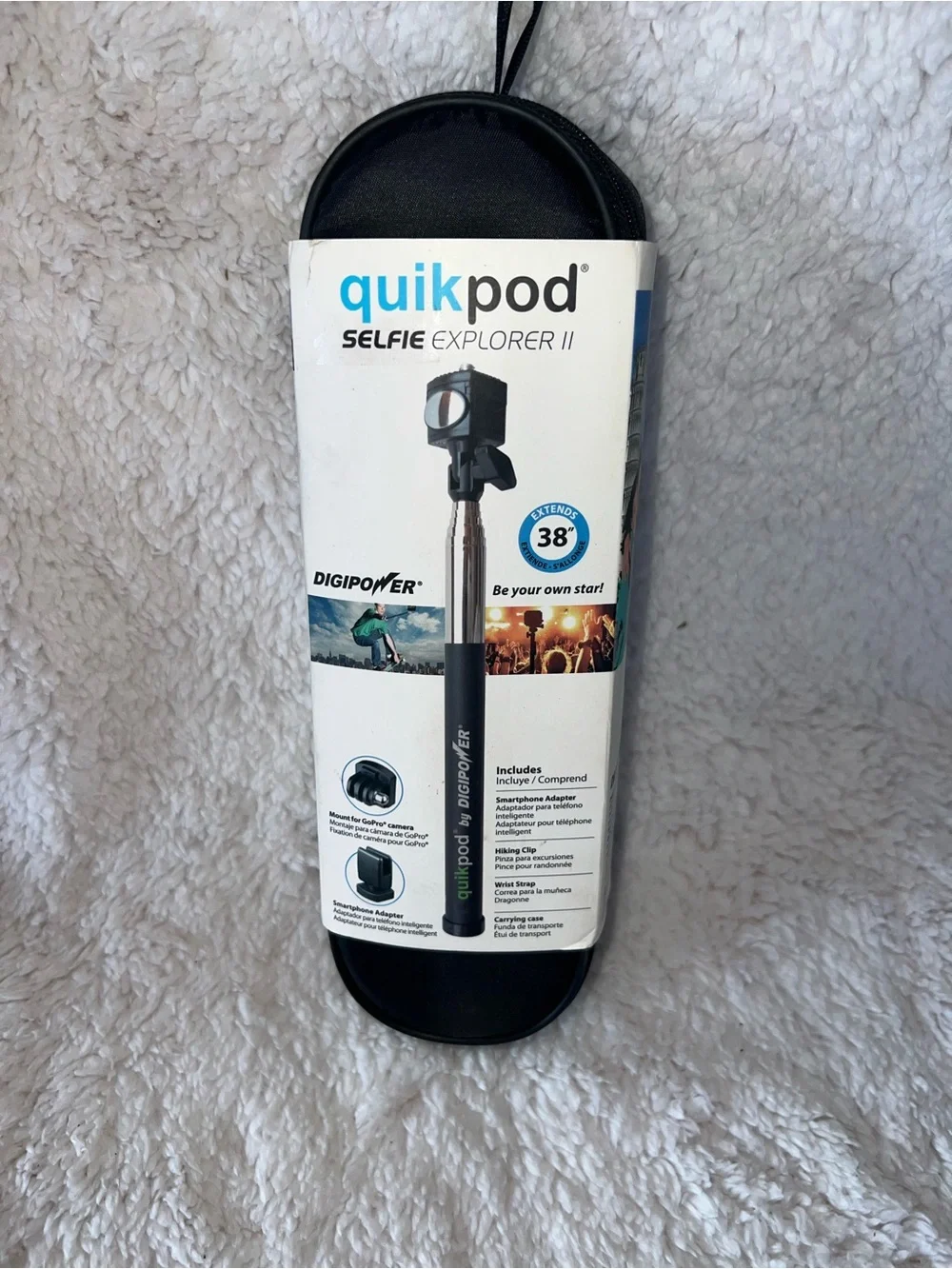 quikpod Selfie Explorer II - Black/Silver Selfie Stick
